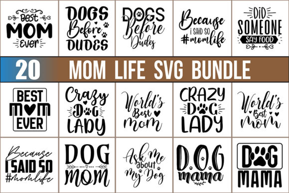 Mom Life SVG Design Bundle for Graphics and Crafts