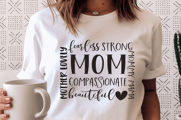 Mom Phrase Collage SVG, Mom Life Graphics and Crafts Review