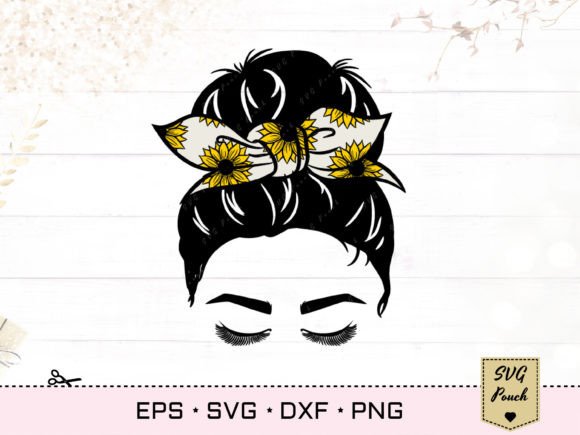 Sunflower Messy Bun Svg Graphics and Crafts Review